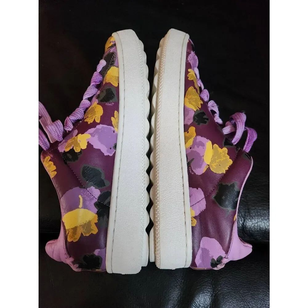 Coach Lo Top Floral pattern Sneaker A00998 Woman's Size 10B